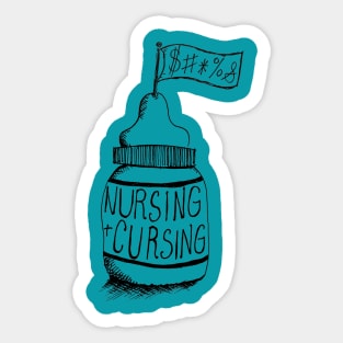 Nursing & Cursing Podcast Logo Sticker